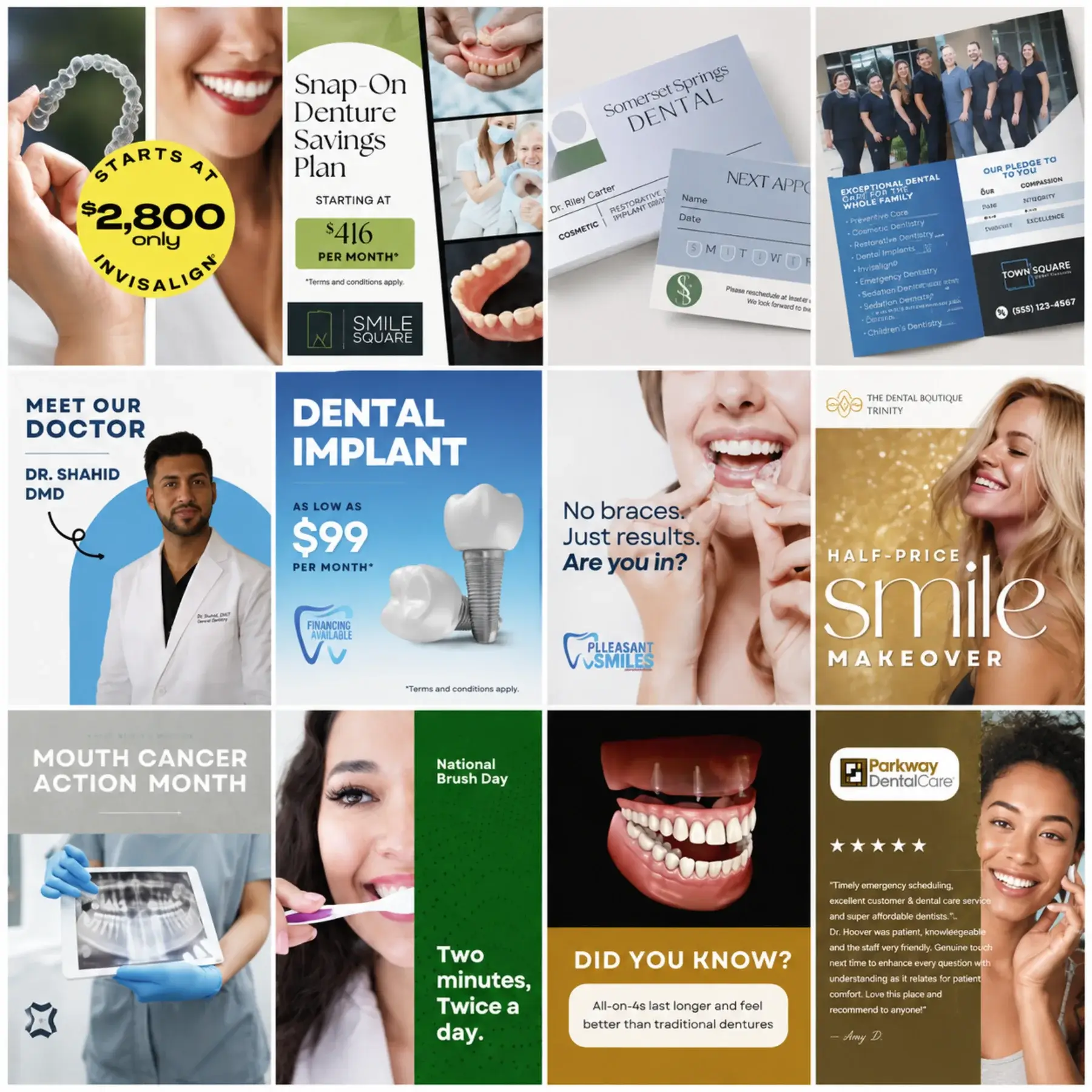 Collection of Energize organic social media creative